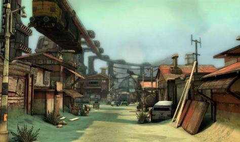 Beautiful, and therefore raider-free, town image from Tales from the Borderlands.