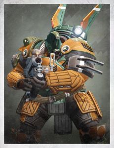 A Cabal Centurion, or "bunny men," as I call them. The Cabal jump around like slow-moving popcorn, making them fun targets in Destiny.