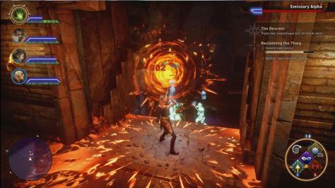 Battling an Emissary Alpha in The Descent, Dragon Age