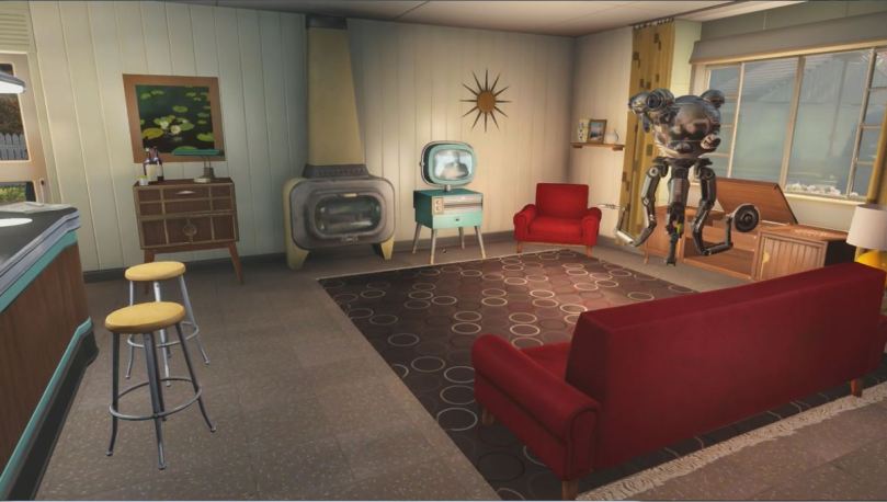 Fallout 4 pre-war home, living room