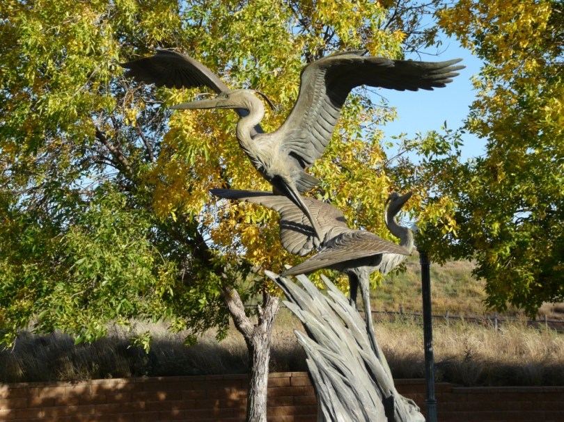Julesburg exit bird sculpture