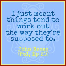 Person of Interest, ep 20 quote