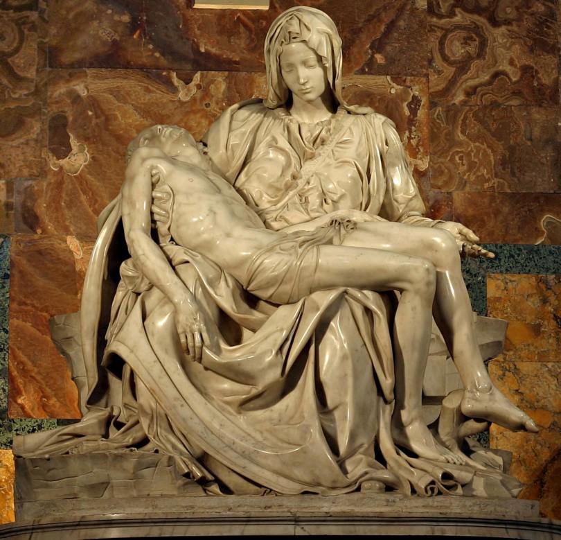 Michelangelo's Pieta statue in the Sistine Chapel.